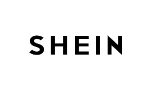 SHEIN logo in bold black sans-serif font on white background, brand name for fashion retailer.