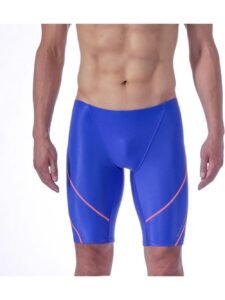 Men’s Swim Jammers Professional Competition Swimwear Royal Blue Quick Dry Training Shorts with Contrast Stitching Chlorine Resistant