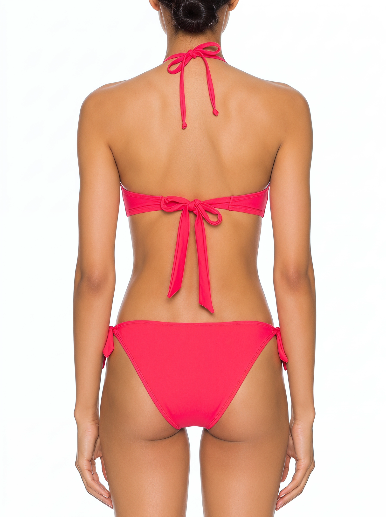 Keyhole Halter Bandeau Bikini Set