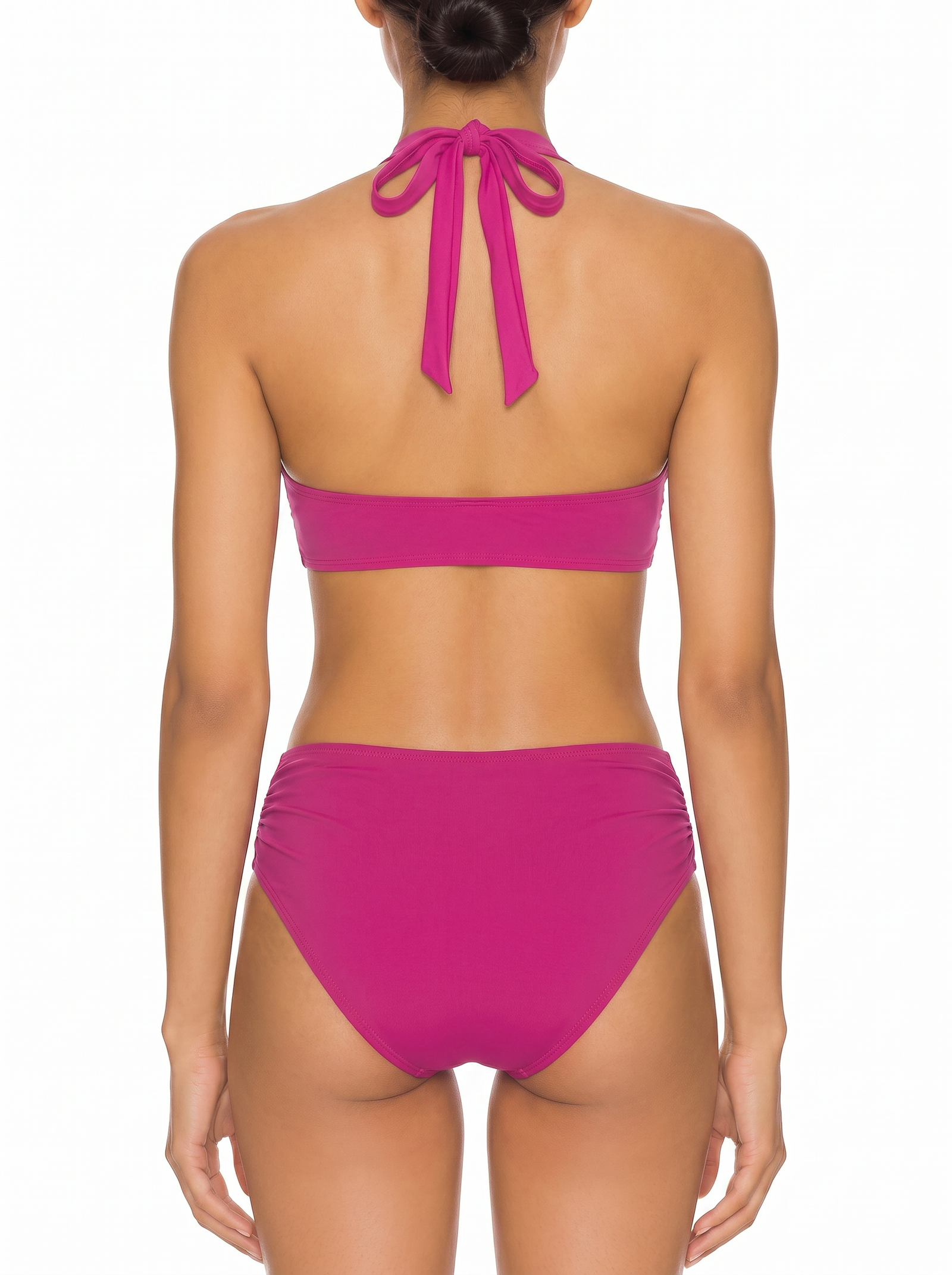 Ruched Halter Bikini Set