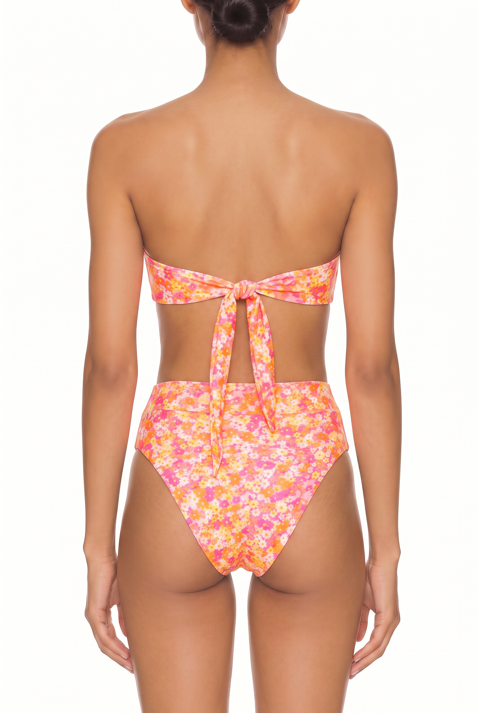 Ring-Accent Bandeau Bikini Set