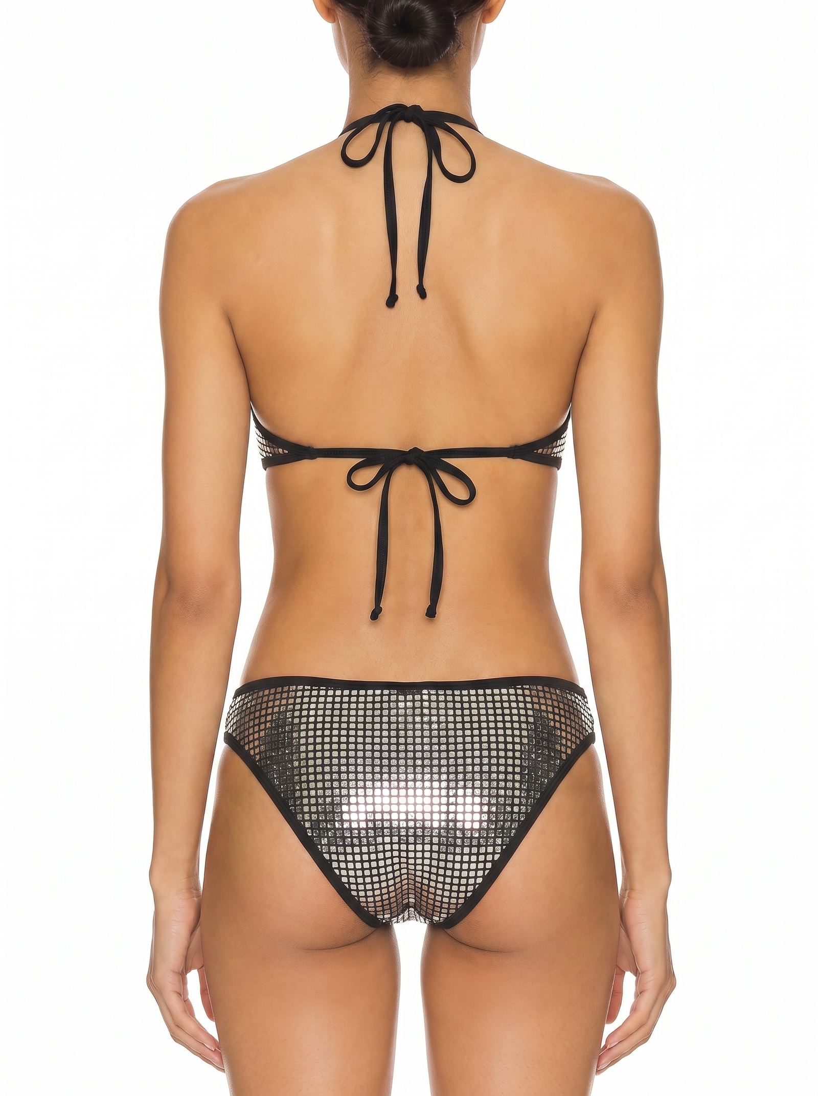 Mesh Cutout Halter Monokini