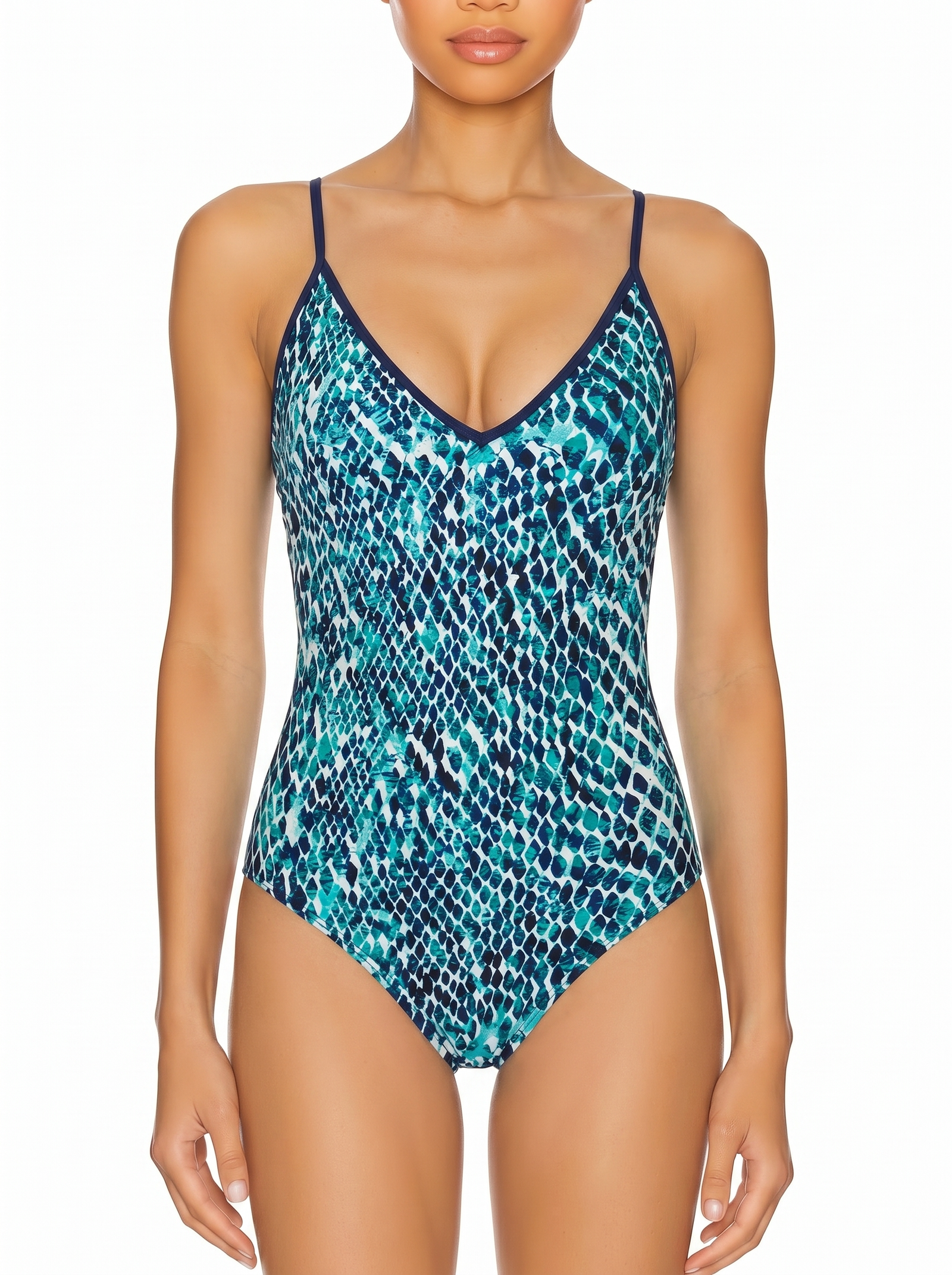 Adjustable Strap One-Piece Swimsuit with Cutout Back