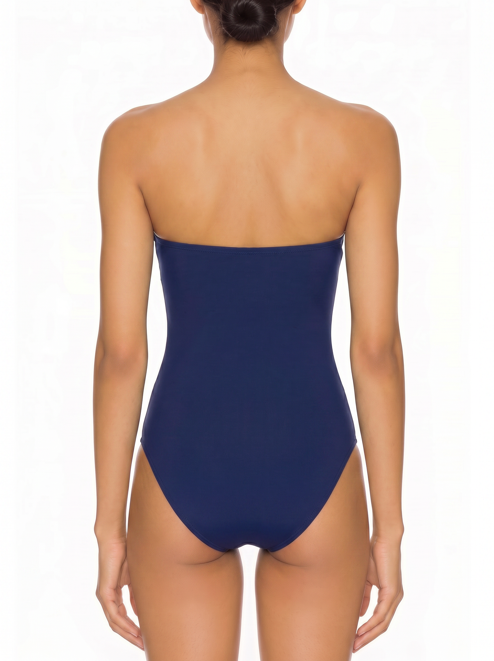 Colorblock Bandeau One-Piece Swimsuit