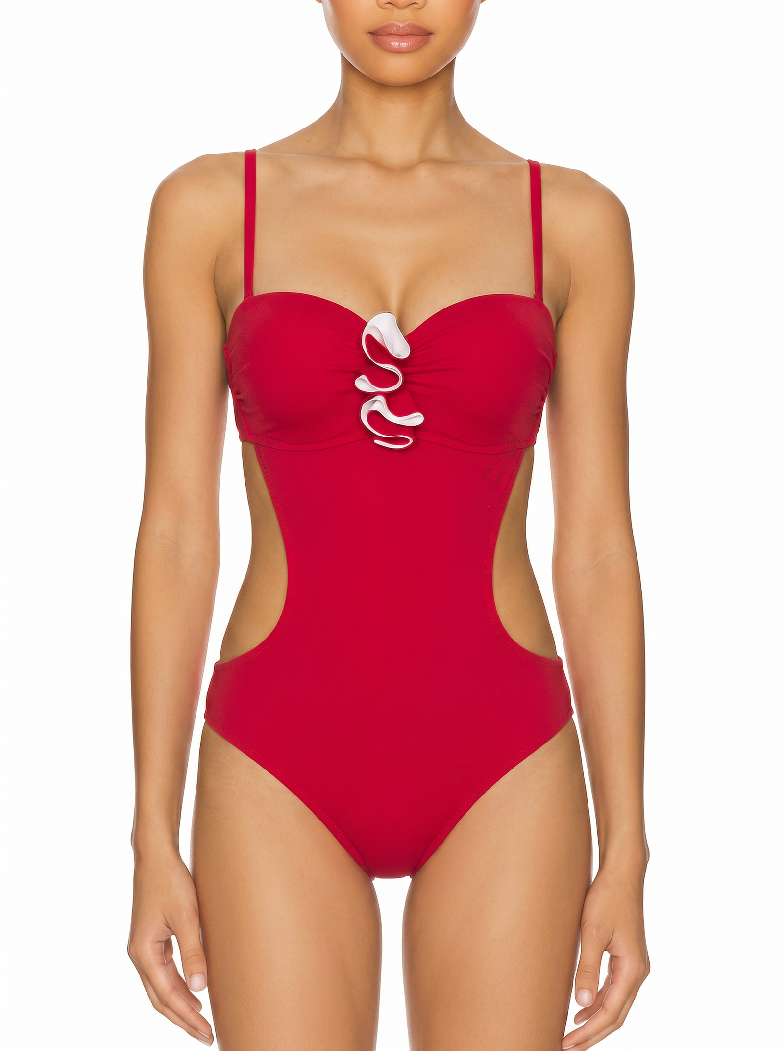 Sweetheart Neck Cutout One-Piece Swimsuit