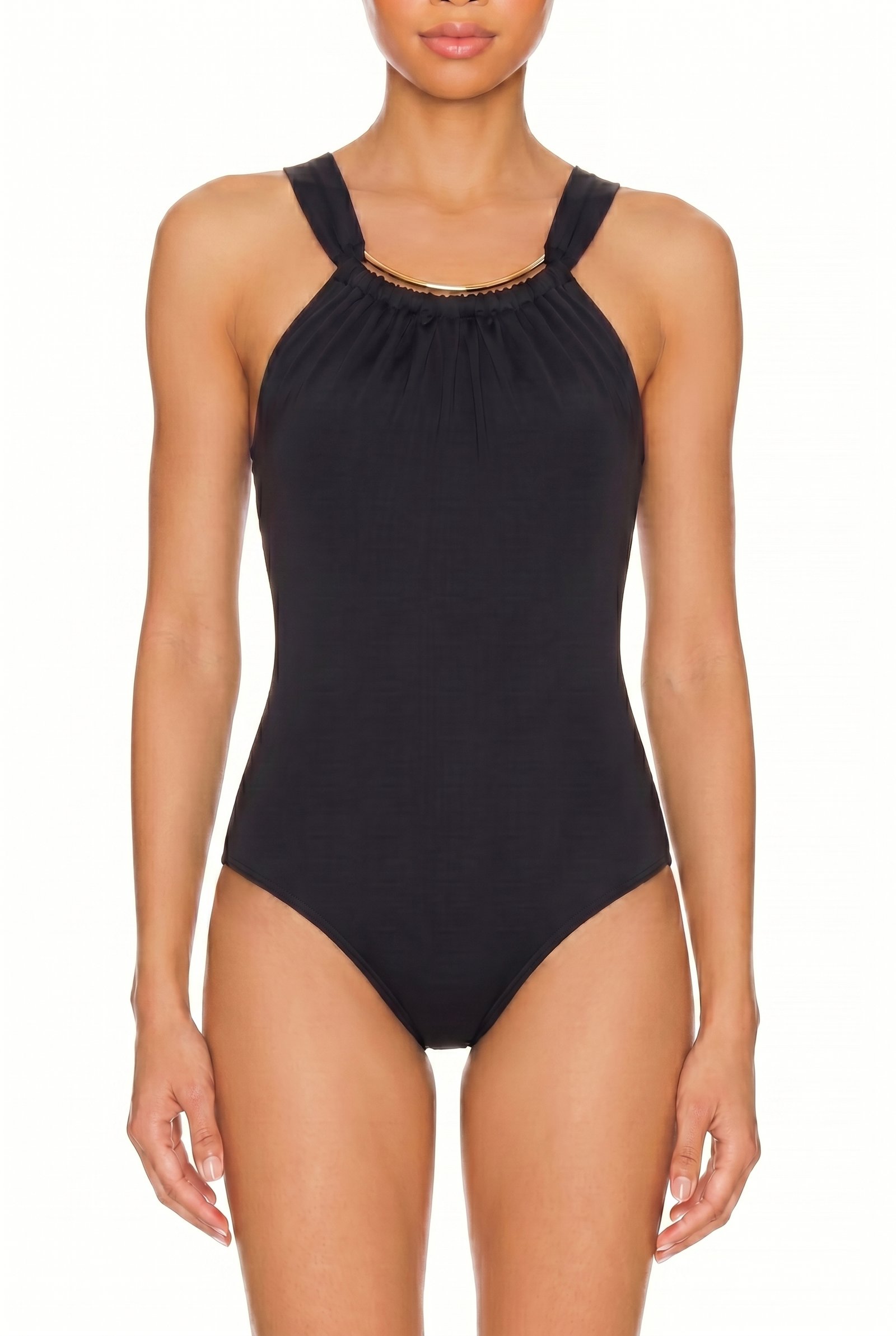 Halter Crossback One-Piece Swimsuit