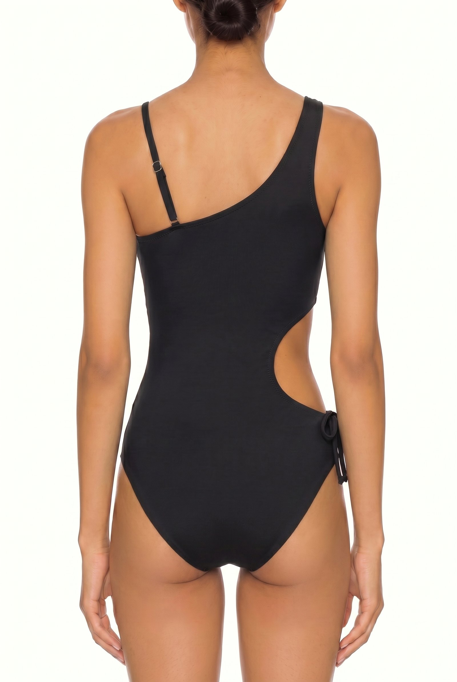 Asymmetric Strap Cutout One-Piece Swimsuit