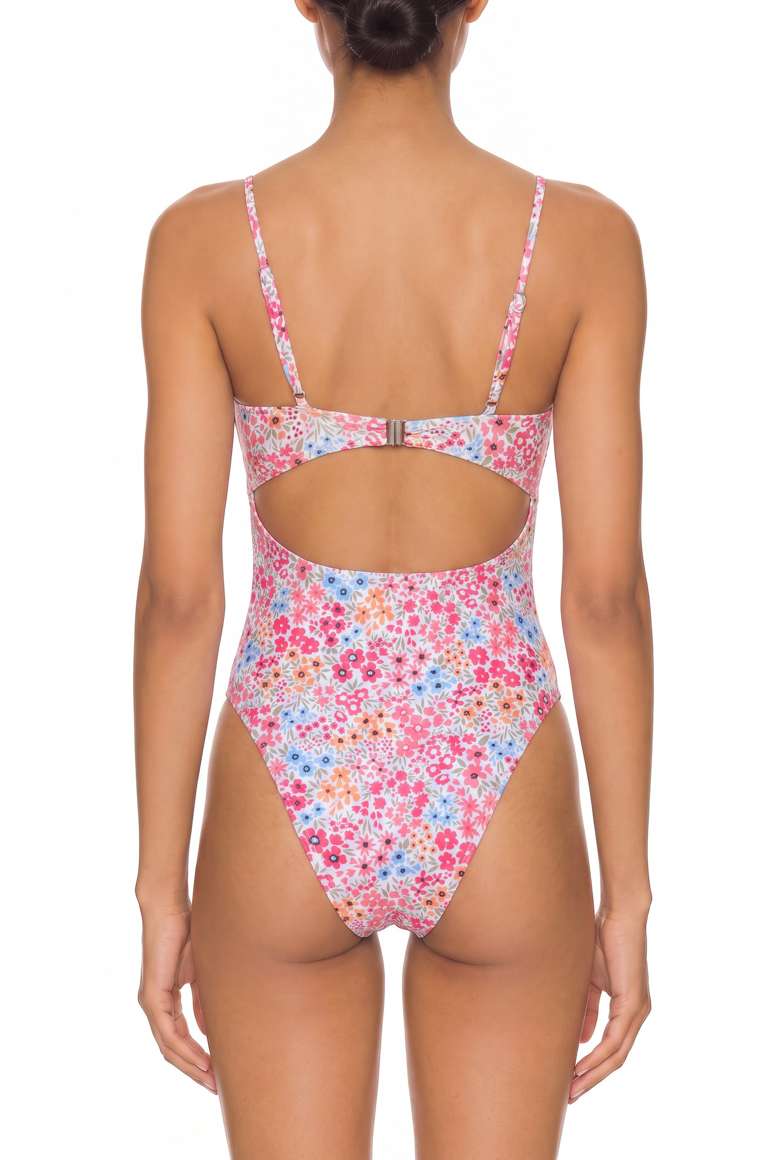 Tie-Front Cutout Back One-Piece Swimsuit