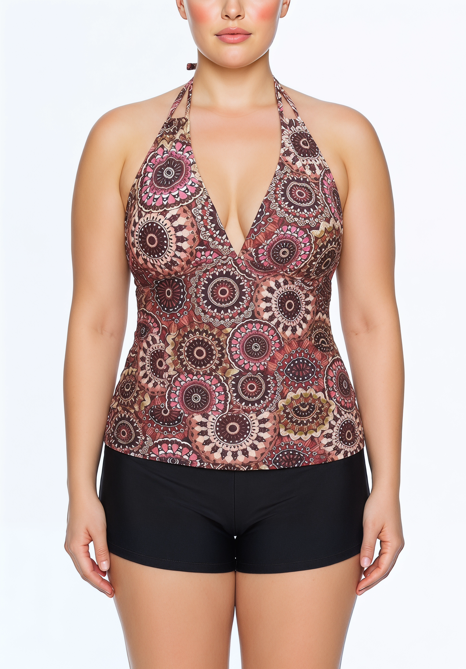 Halter Tankini Top and Boyshort Set
