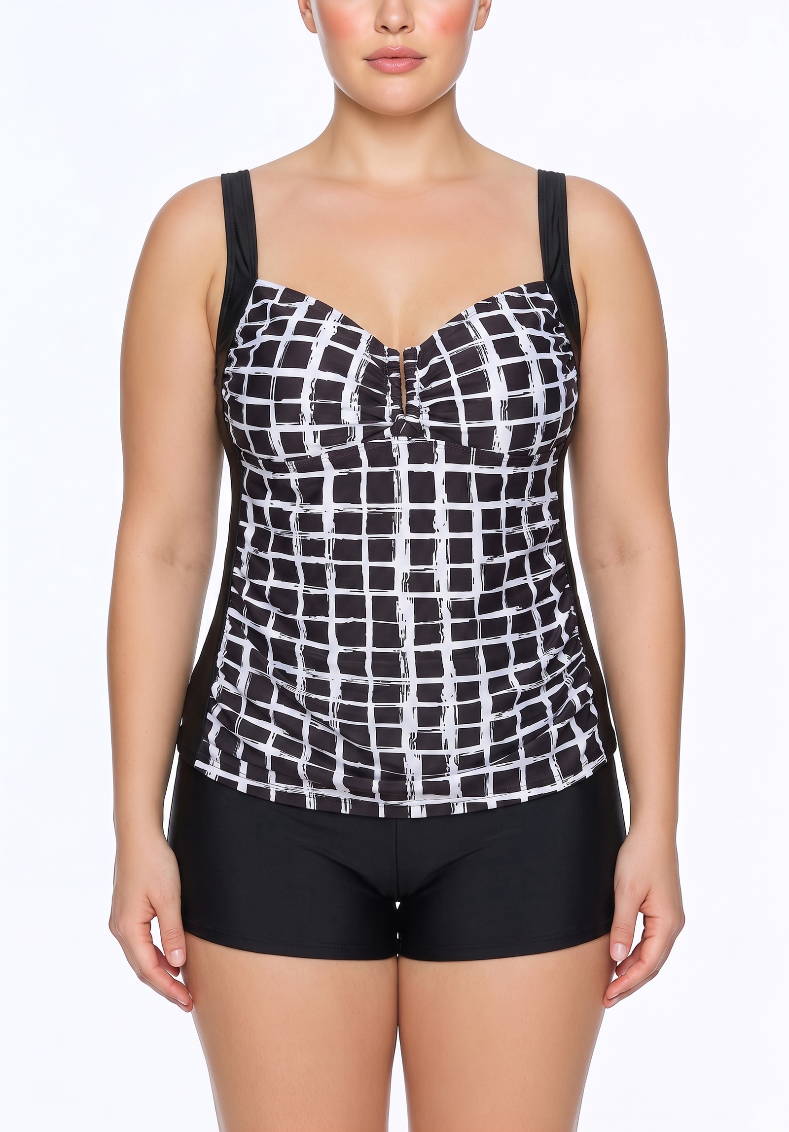 Sweetheart Neck Tankini Top and Boyshort Set