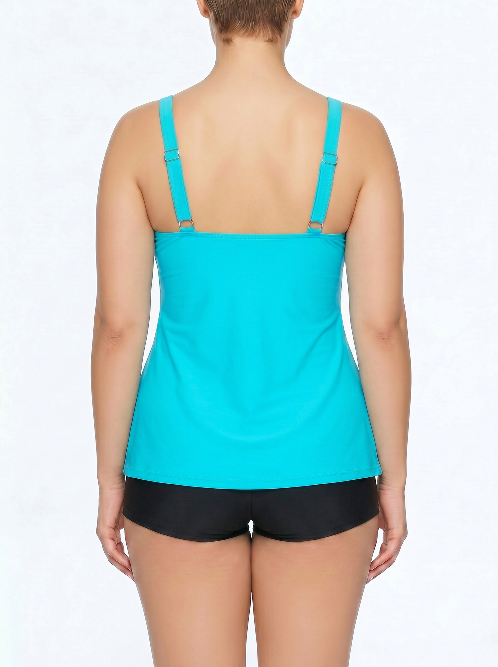 Tiered Ruffle Tankini Top and Boyshort Set