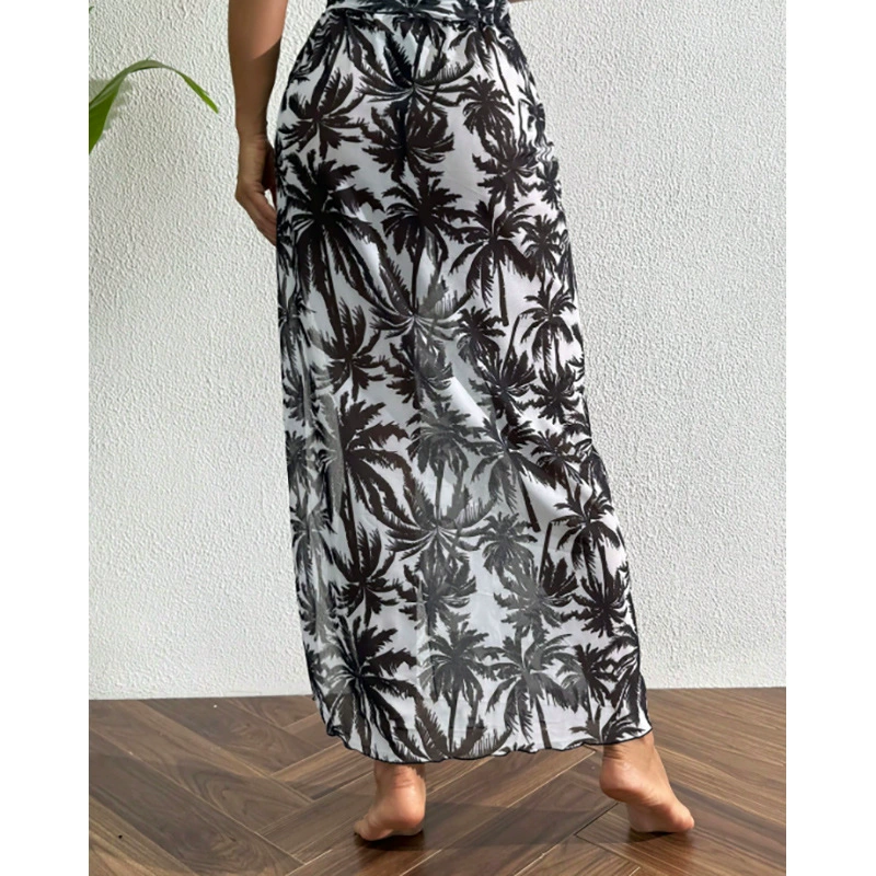 Swimwear Sarong Wrap Skirt with Side Slit