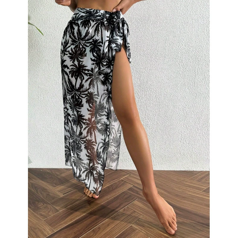 Swimwear Sarong Wrap Skirt with Side Slit