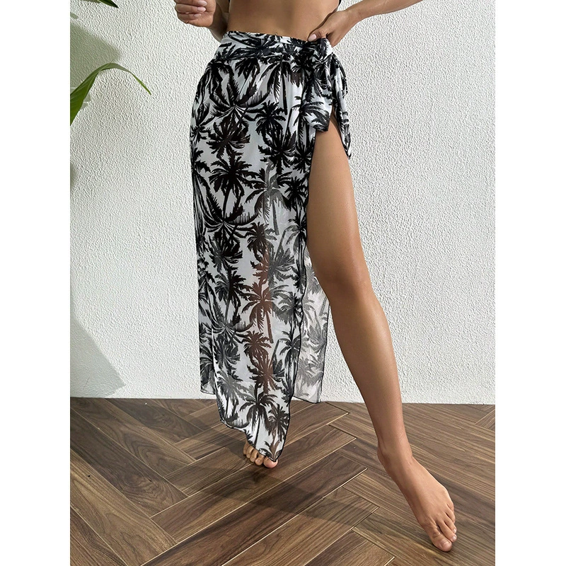 Swimwear Sarong Wrap Skirt with Side Slit view 5