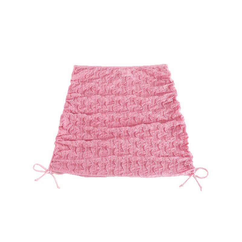 Shirred Swim Cover-Up Skirt with Drawstrings view 5