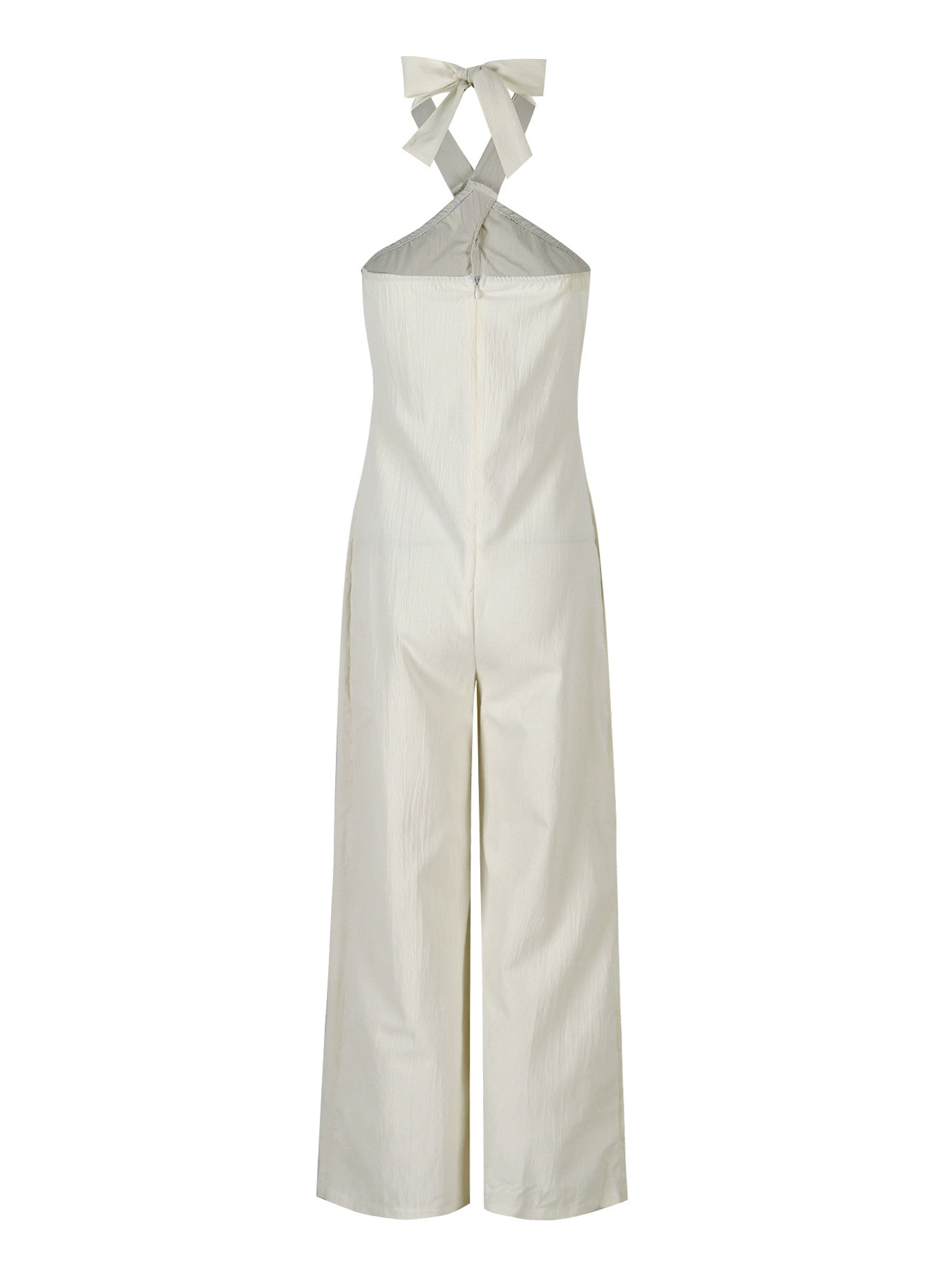 Halter Neck Cross Front Wide Leg Jumpsuit view 4
