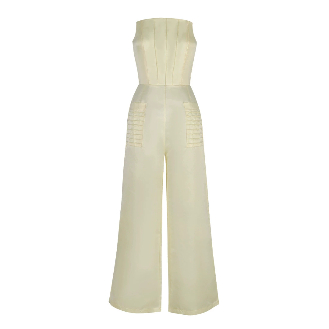 Strapless Corset Wide-Leg Jumpsuit view 4