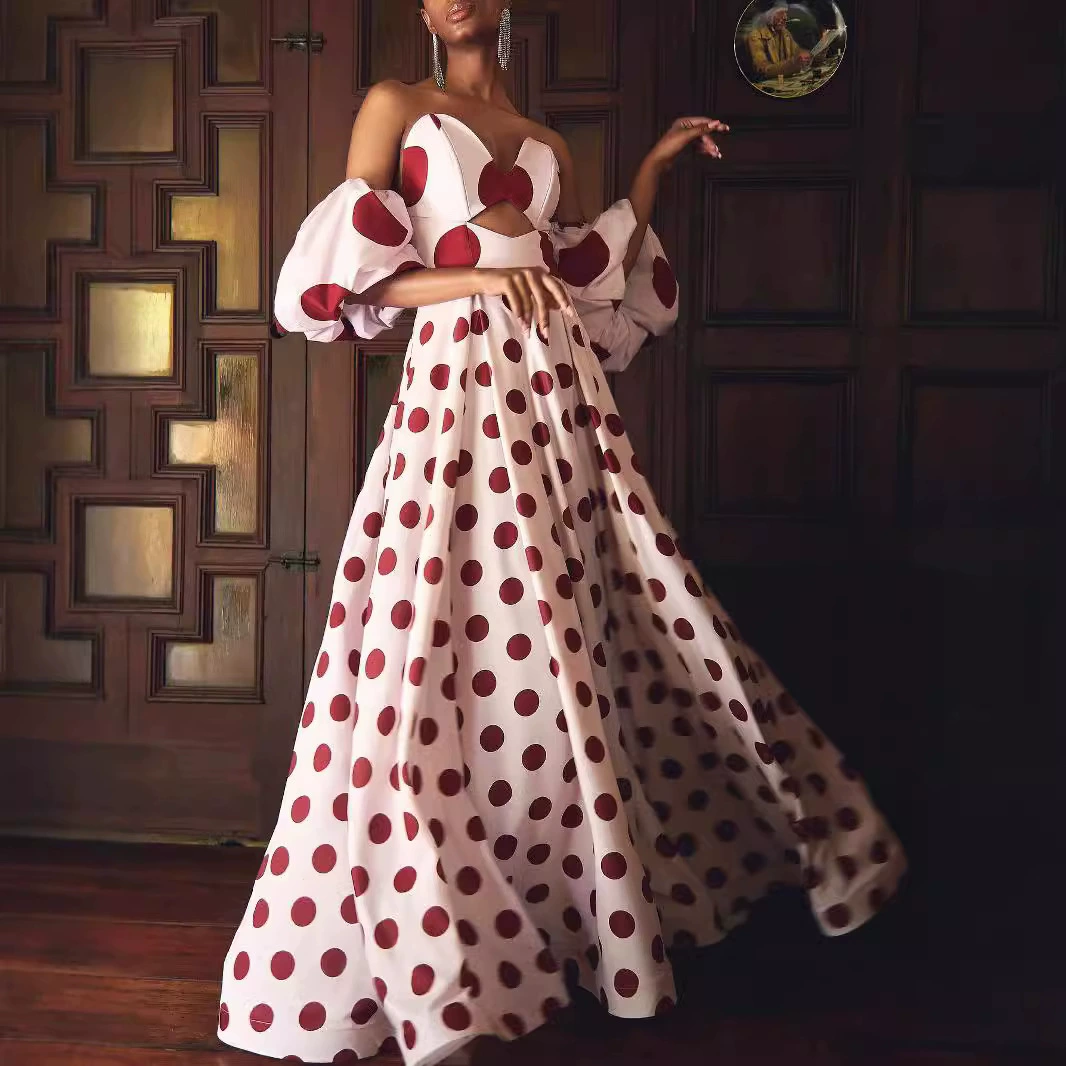 Sweetheart Neckline Puff Sleeve Cutout Maxi Dress view 6
