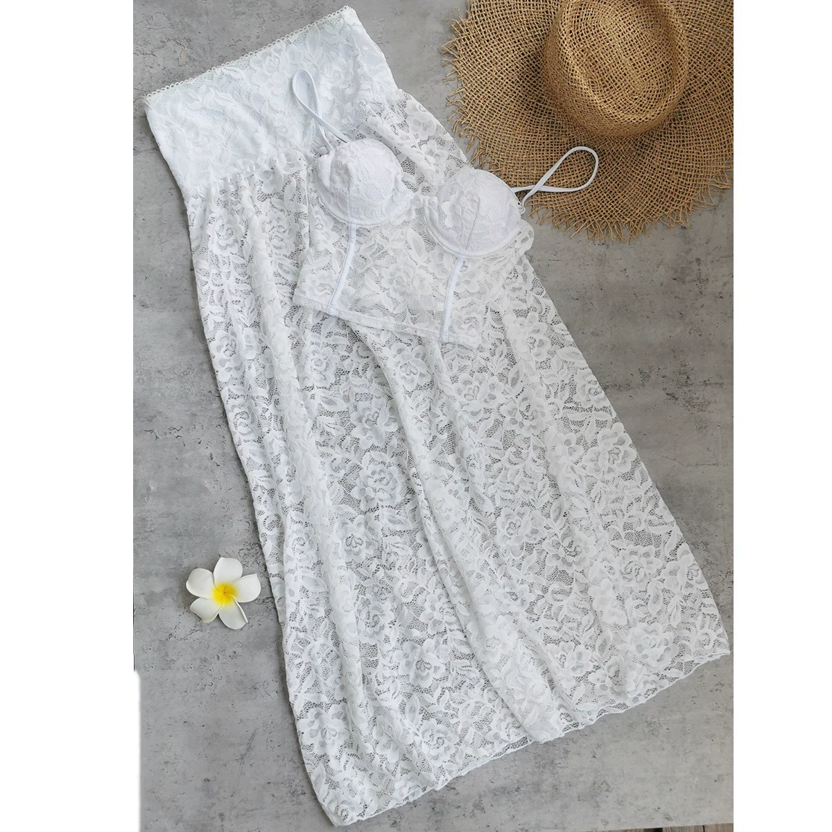 Two-Piece Spaghetti Strap Crop Top and Maxi Skirt Set view 3