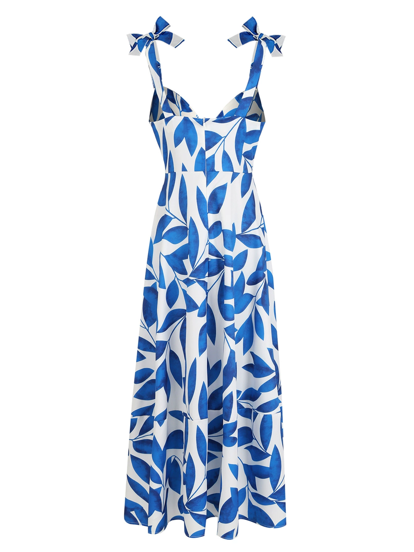 Sweetheart Tie-Shoulder A-Line Maxi Dress view 3