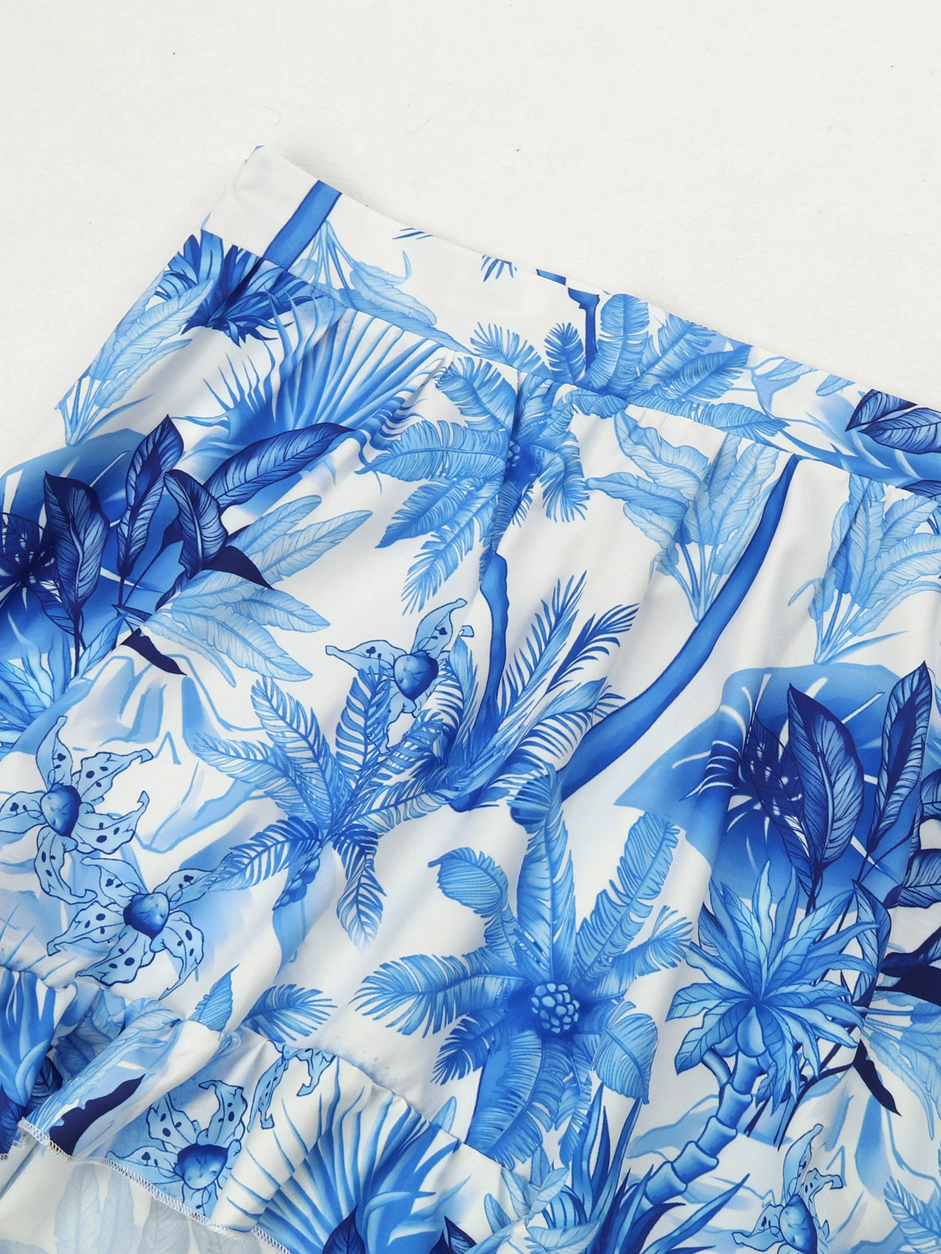 Two-Piece Off-Shoulder Crop Top and Asymmetrical Skirt Set view 5
