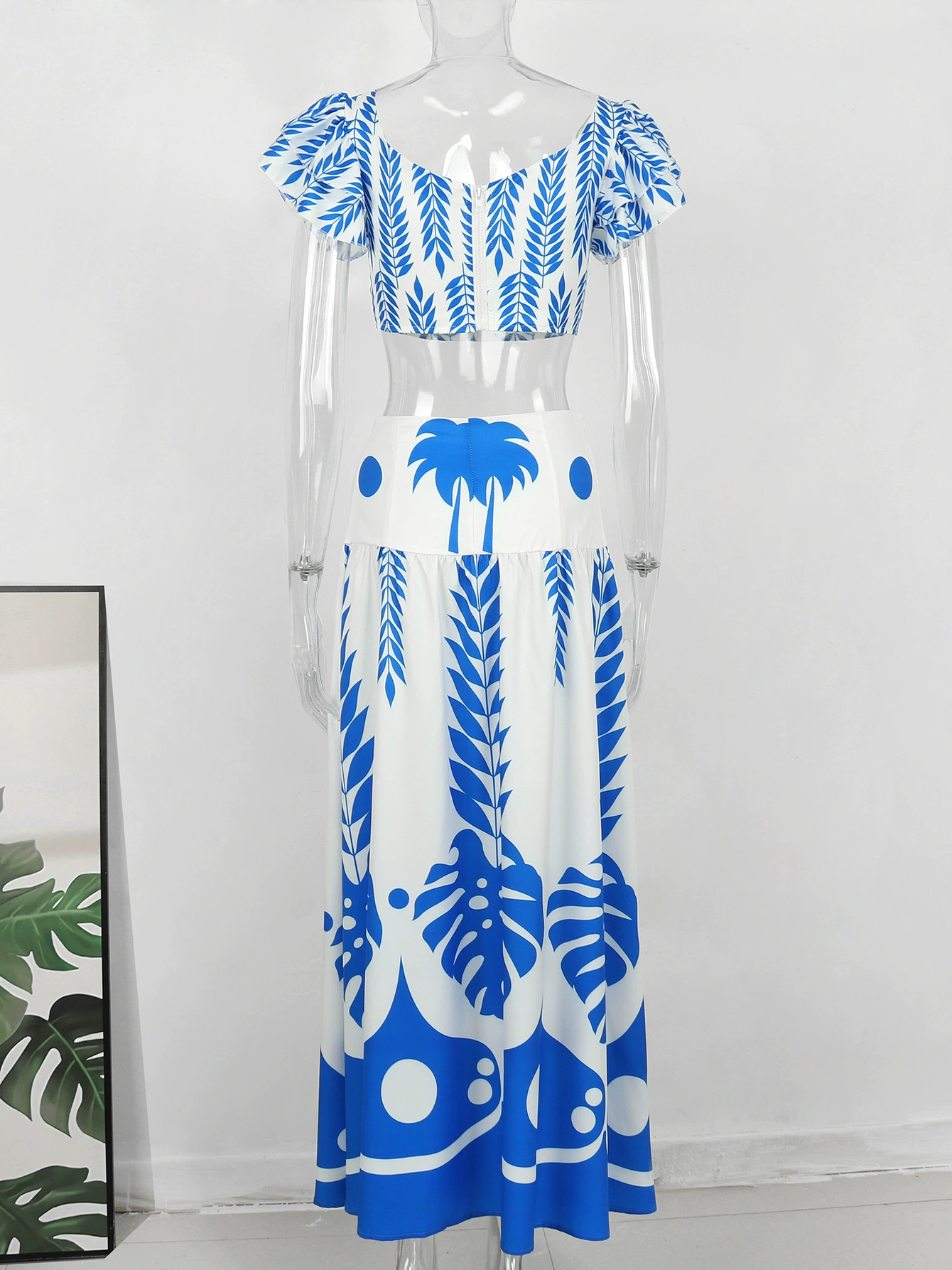 Two-Piece Crop Top and Maxi Skirt Set view 5