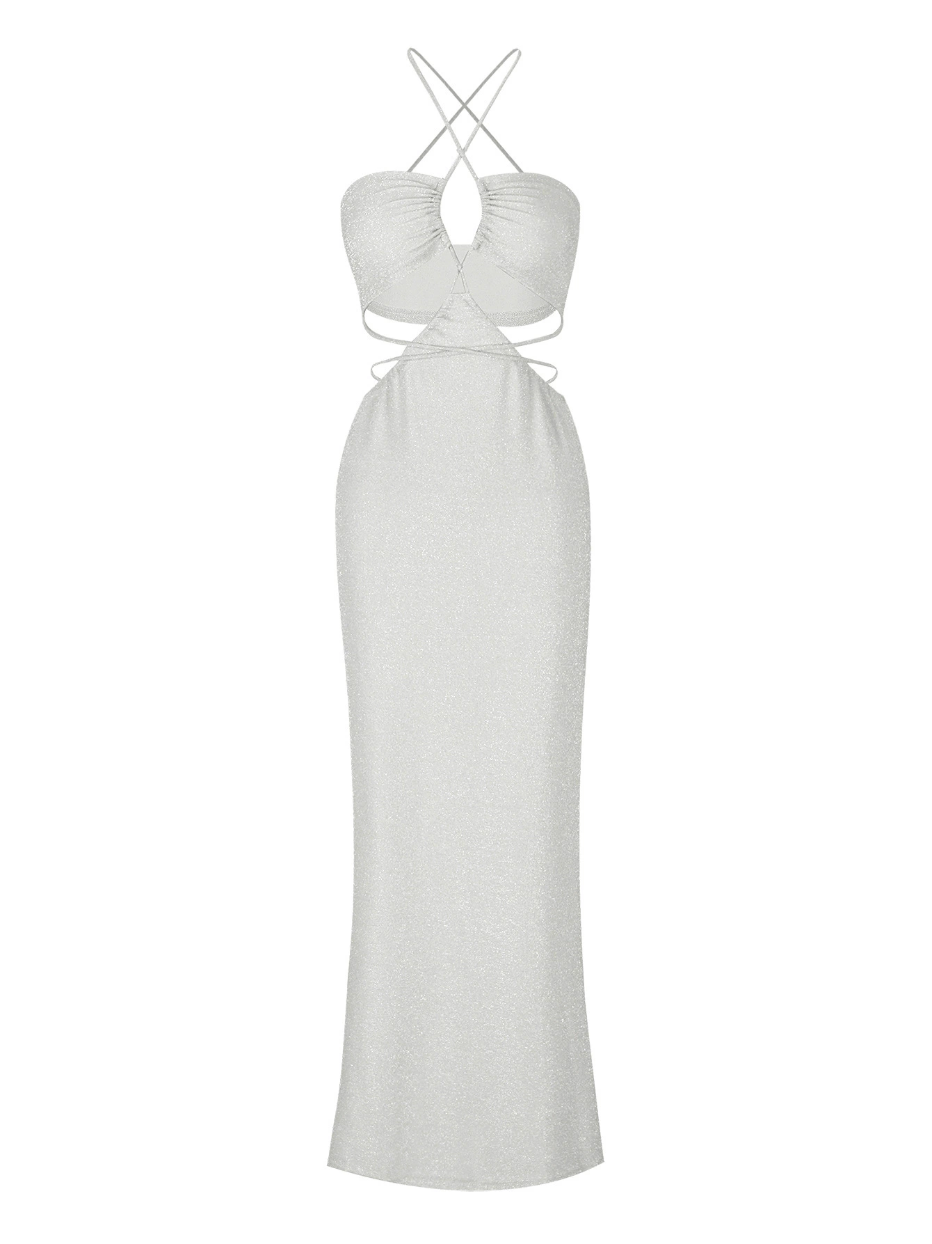 Crisscross Halter Cutout Maxi Dress view 5