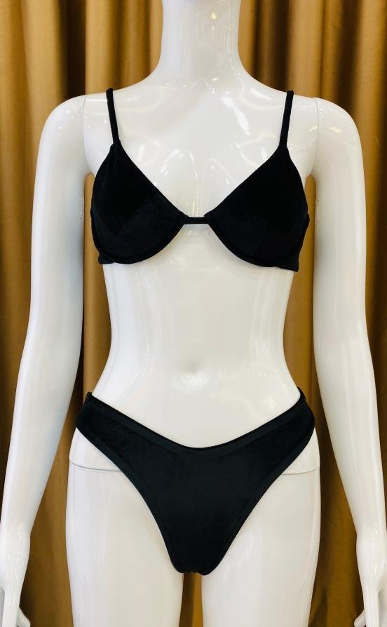 Premium Black Underwire Bikini Set