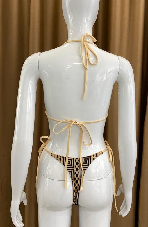 Premium Geometric Print Halter Bikini Set