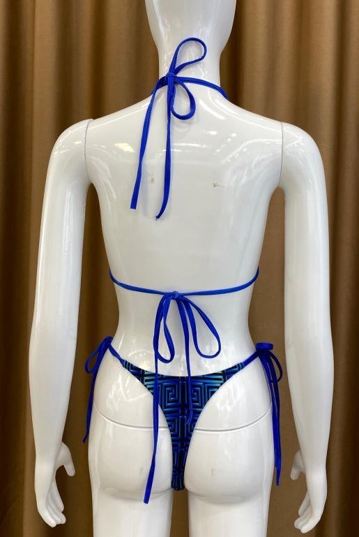 Premium Geometric Print Tie-String Bikini Set