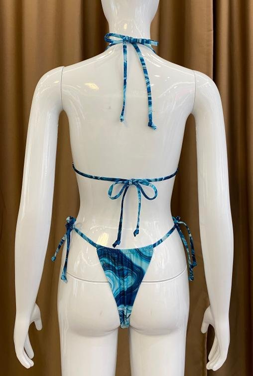 Oceanic Swirl Halter Bikini Set