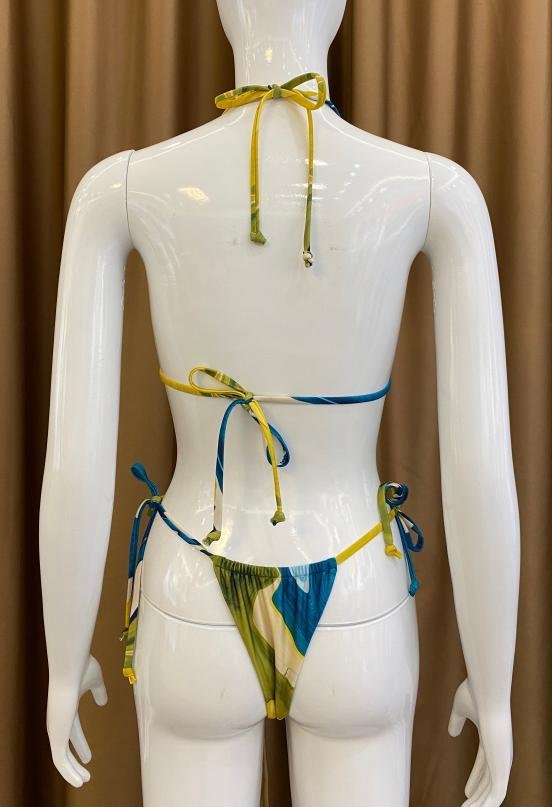 Premium Abstract Print Halter Bikini Set