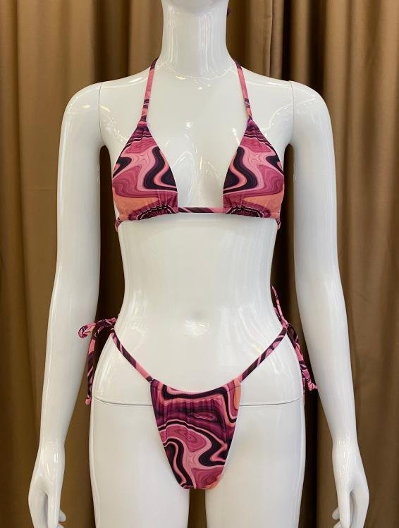 Premium Psychedelic Wave String Bikini
