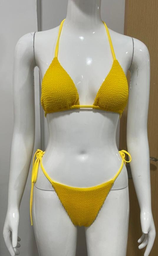 Premium Textured Halter Bikini Set