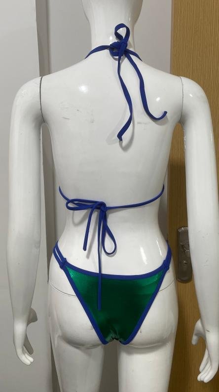 Metallic Emerald Halter Bikini Set