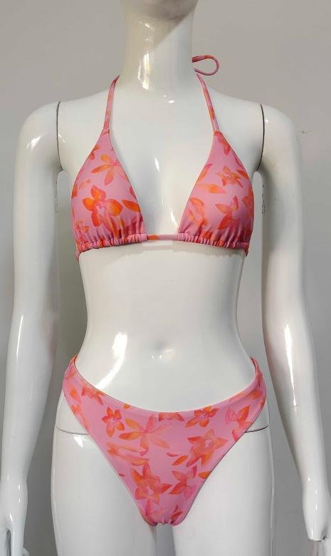 Premium Floral Triangle Bikini Set