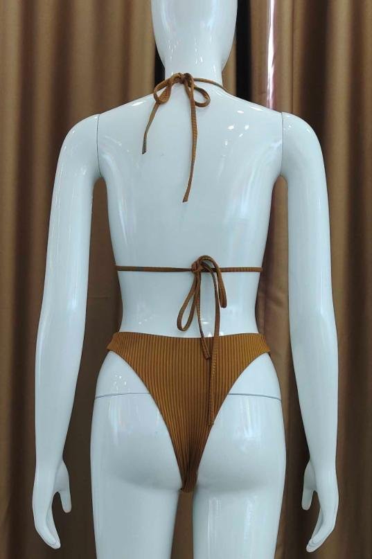 Premium Ribbed Triangle Bikini Set