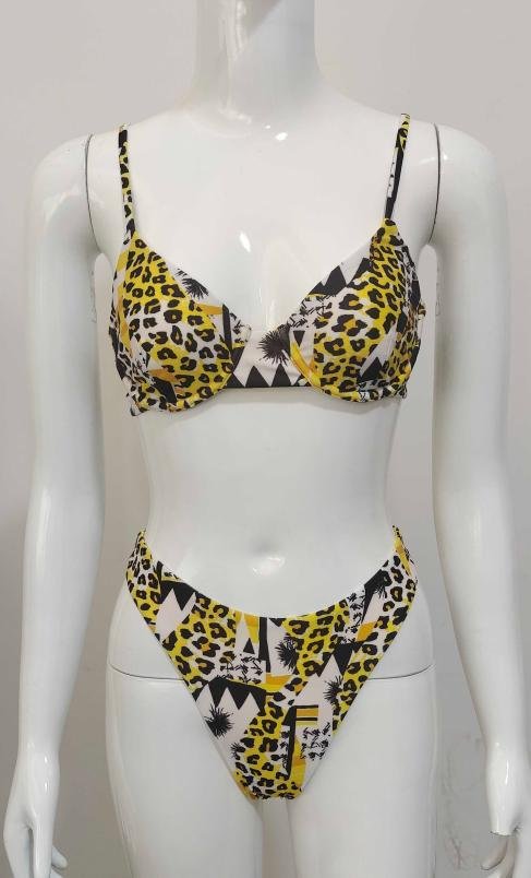 Premium Animal & Geometric Print Two-Piece Bikini Set