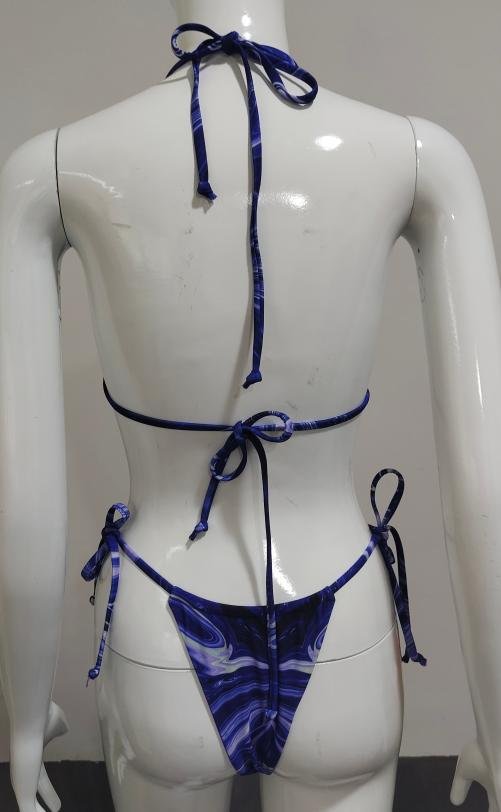 Premium Swirl Print Halter Bikini Set