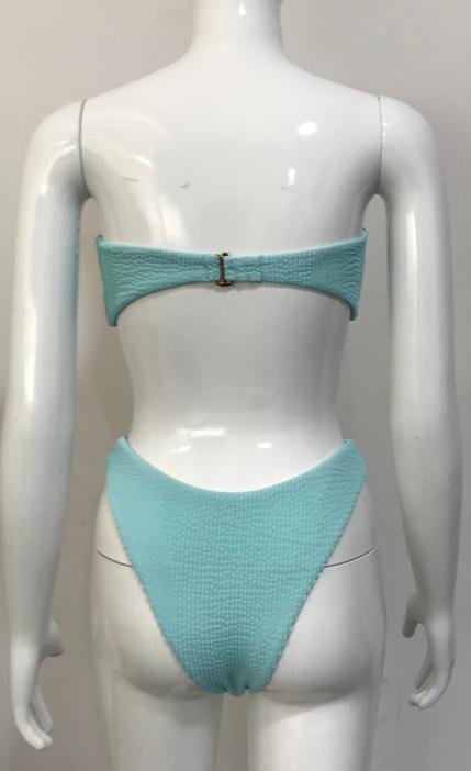 Premium Textured Teal Two-Piece Bikini Set