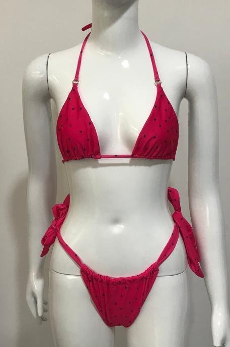 Premium Fuchsia Halter Bikini Set