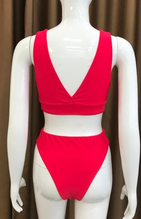 Premium Crimson Two-Piece Swimsuit