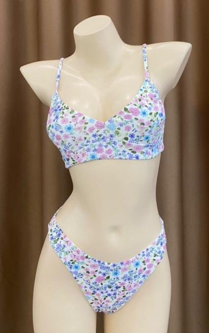 Premium Floral Triangle Bikini Set