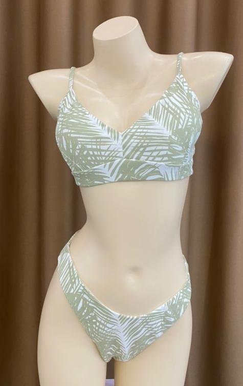 Premium Tropical Print Two-Piece Bikini Set