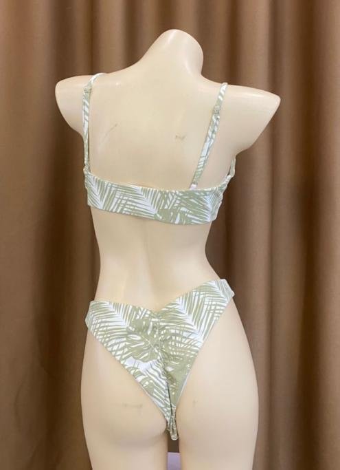 Premium Tropical Print Two-Piece Bikini Set