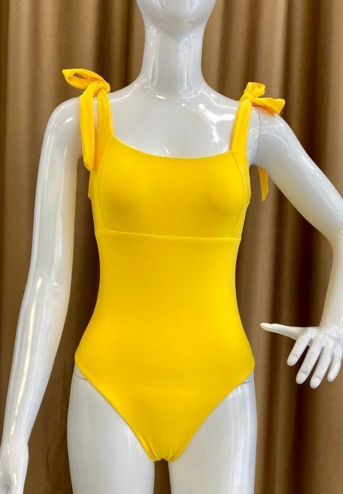 Premium Yellow Tie-Strap One-Piece Swimsuit