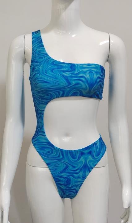 Premium One-Shoulder Asymmetric Cutout Swimsuit