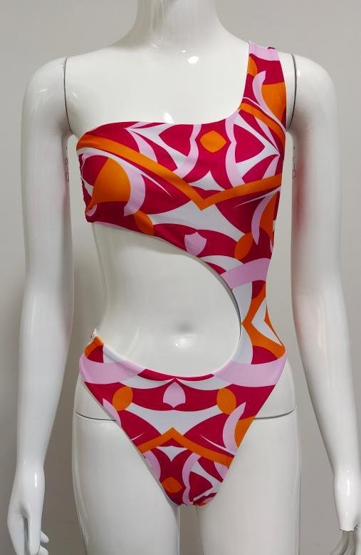 Premium Asymmetric Cutout One-Piece Swimsuit