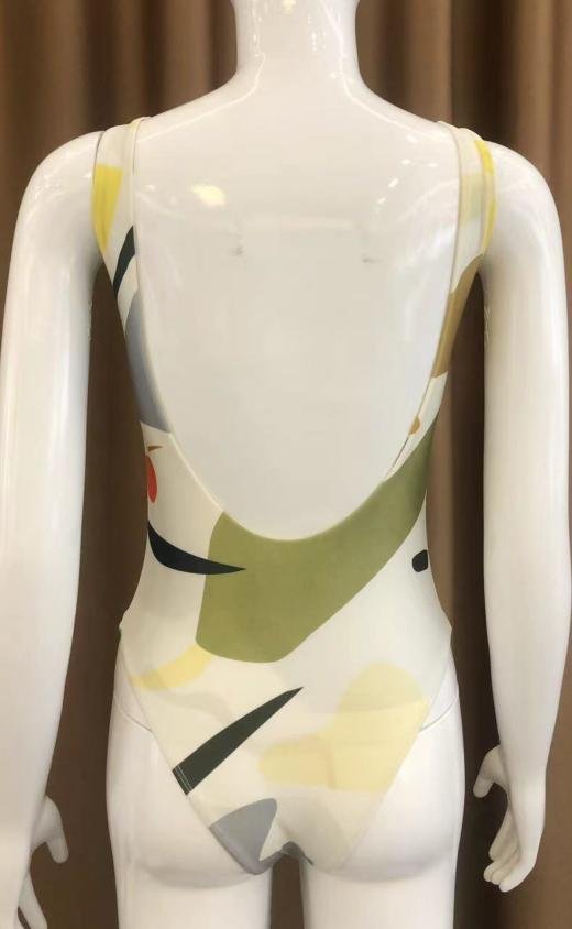 Abstract Camo Sculpted One-Piece Swimsuit
