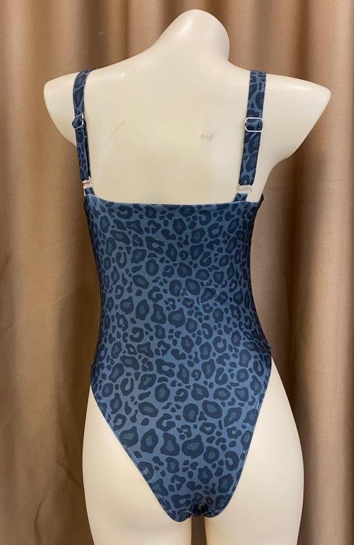 Premium Blue Leopard One-Piece Swimsuit
